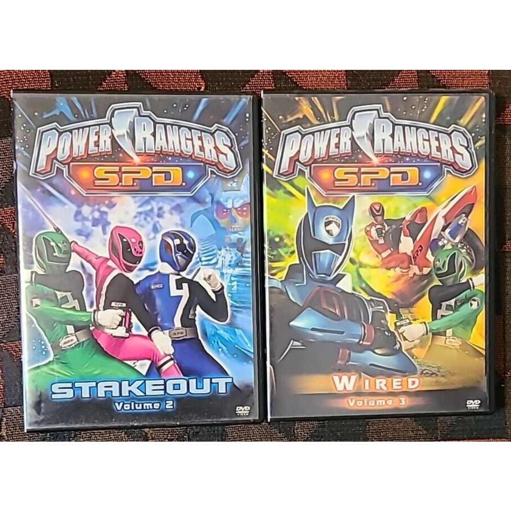 Power Rangers S.P.D. Volume 2 Stakeout & Vol. 3 Wired (DVD'S, 2005)